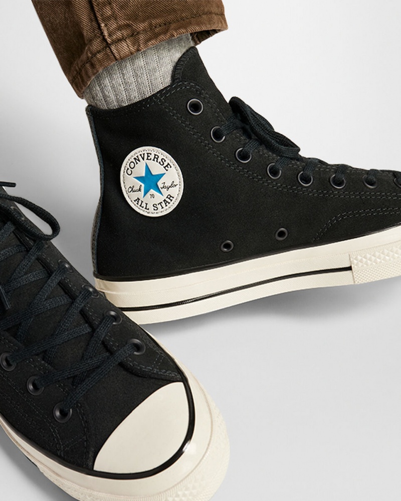 Converse Chuck 70 Gamuza Negras Azules | 638-FKAJDH