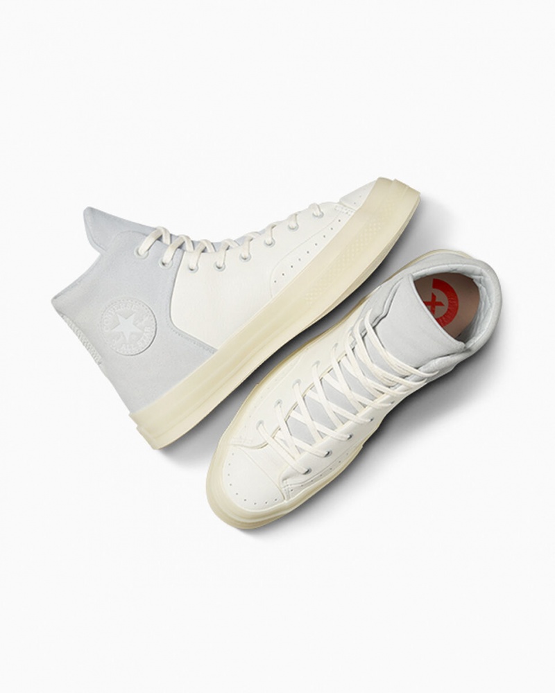 Converse Chuck 70 Marquis Cuero Blancas Gris | 735-JACZPX