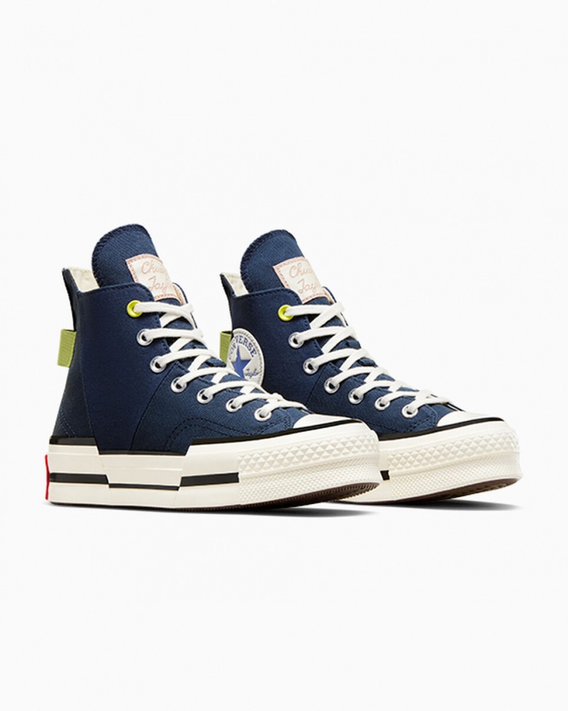 Converse Chuck 70 Plus Heel Loop Azul Marino Negras | 768-TINOGK