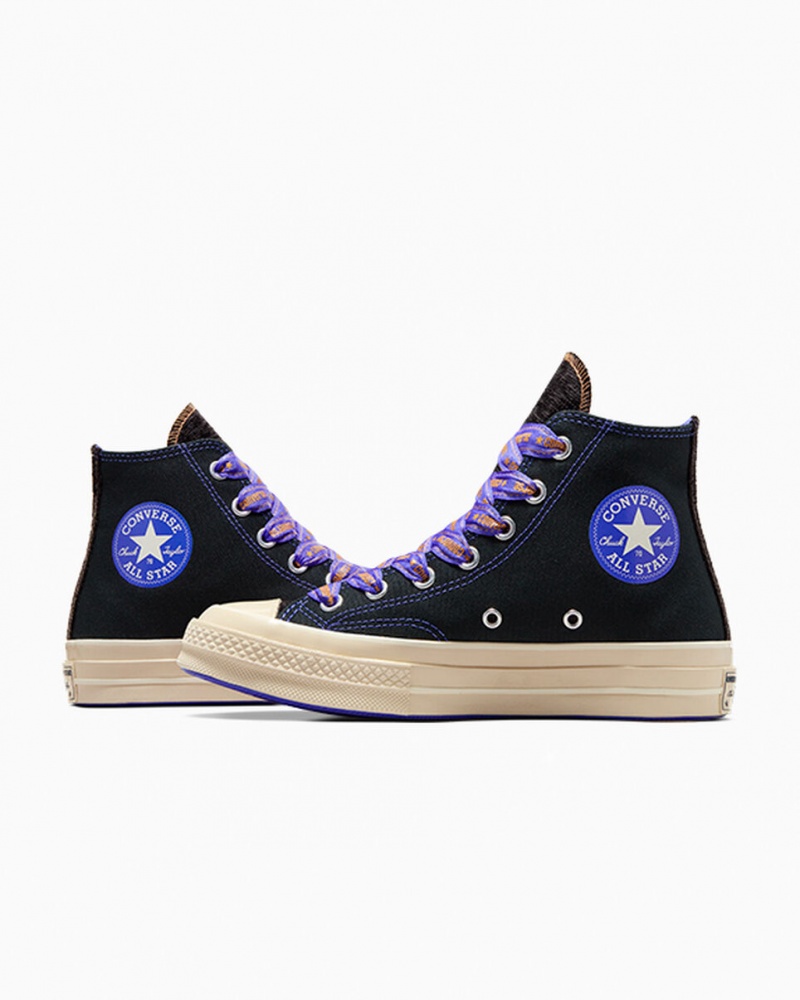 Converse Chuck 70 Ribbon Laces Negras Azules | 186-YOIGDS