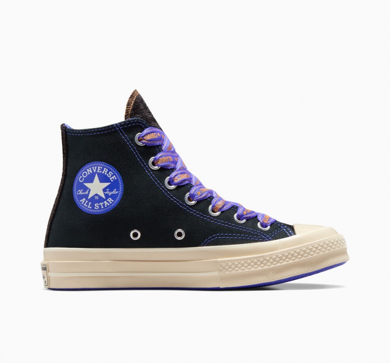 Converse Chuck 70 Ribbon Laces Negras Azules | 186-YOIGDS