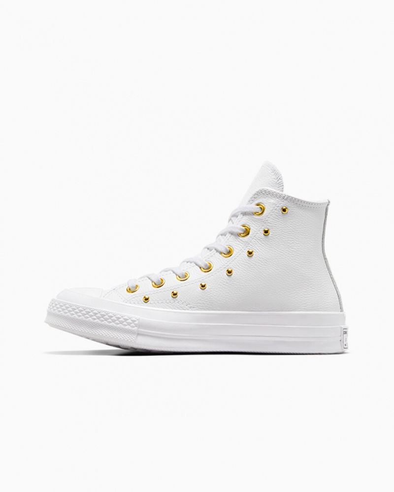 Converse Chuck 70 Star Studded Blancas Blancas Doradas | 461-DFSRVK