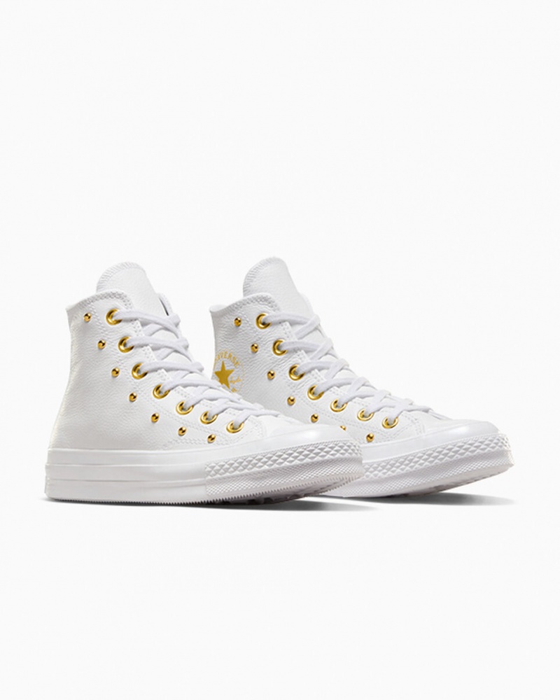 Converse Chuck 70 Star Studded Blancas Blancas Doradas | 461-DFSRVK