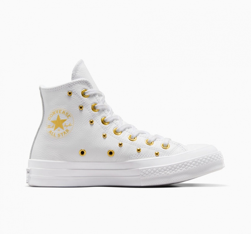 Converse Chuck 70 Star Studded Blancas Blancas Doradas | 461-DFSRVK