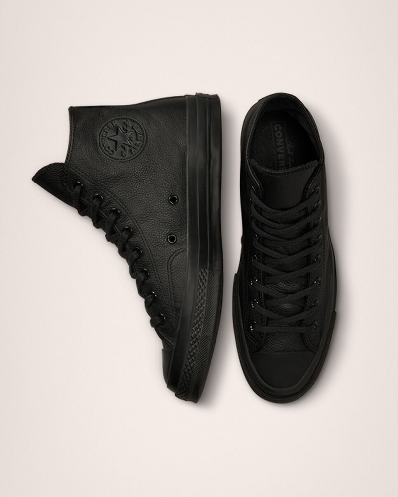 Converse Chuck 70 Tonal Cuero Negras Negras Negras | 256-ARKBOX