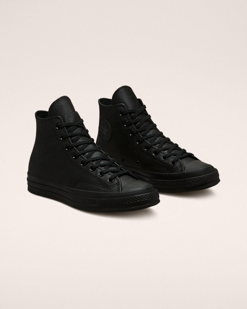 Converse Chuck 70 Tonal Cuero Negras Negras Negras | 256-ARKBOX