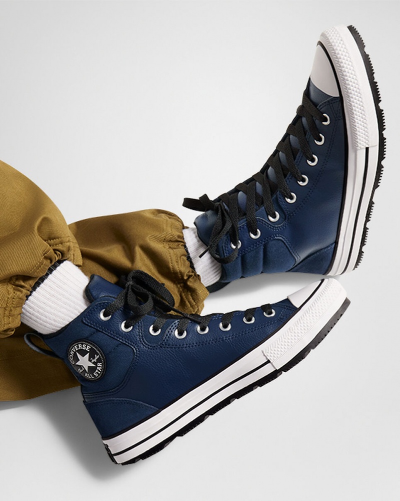 Converse Chuck Taylor All Star Berkshire Boot Obsidian Negras Blancas | 436-NMFYCI