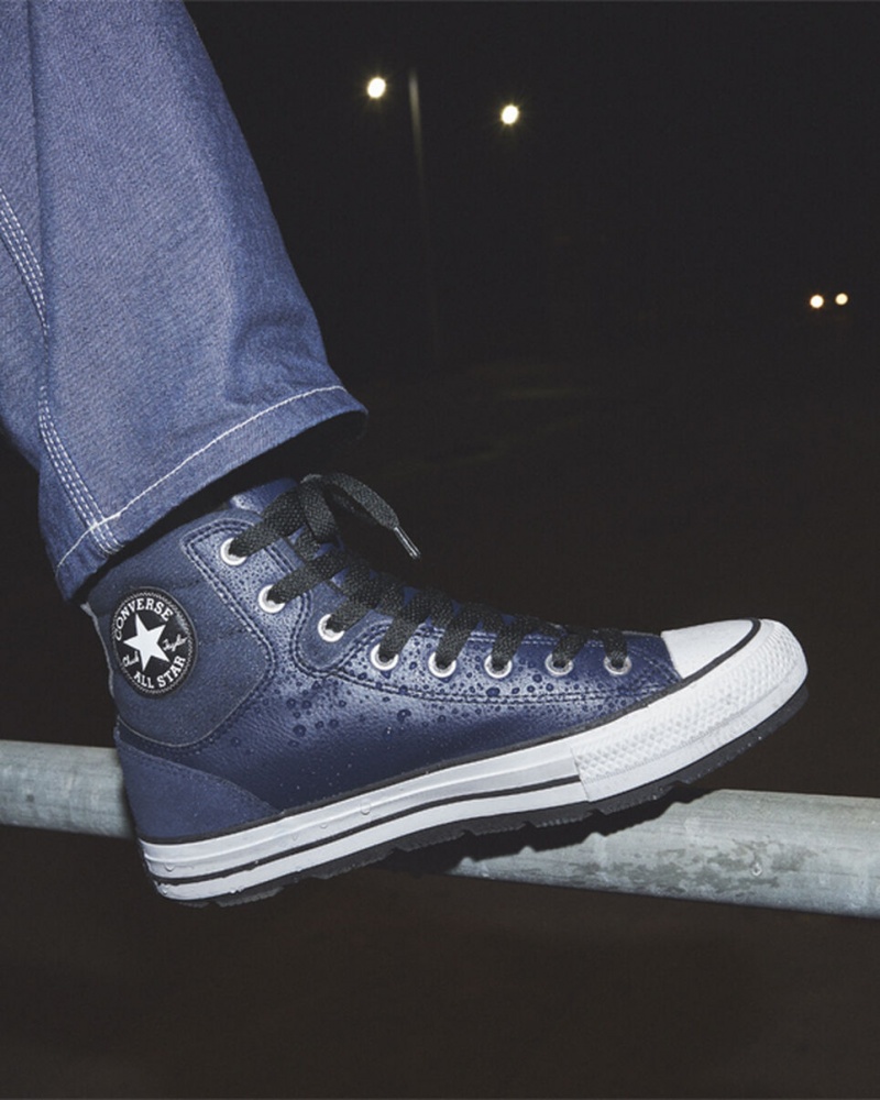 Converse Chuck Taylor All Star Berkshire Boot Obsidian Negras Blancas | 436-NMFYCI