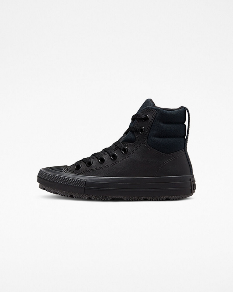 Converse Chuck Taylor All Star Berkshire Boot Cuero Negras Negras Gris | 350-KSLUDT