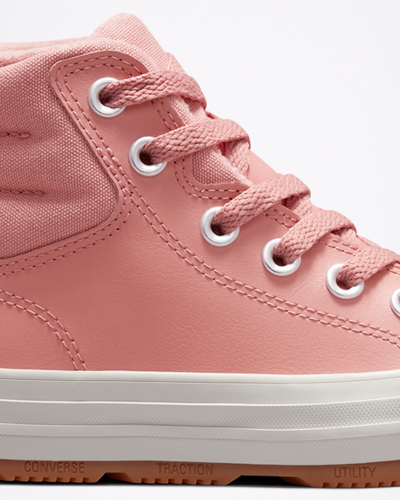 Converse Chuck Taylor All Star Berkshire Boot Cuero Rosas Rosas | 608-UJBILA