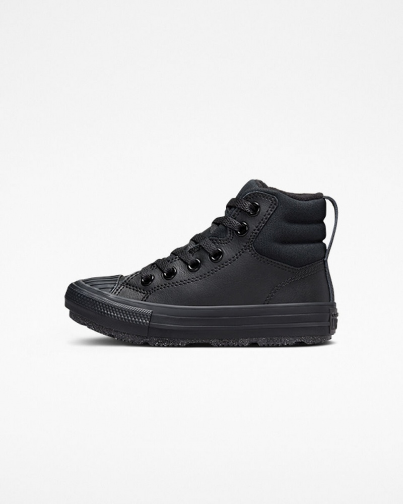 Converse Chuck Taylor All Star Berkshire Boot Cuero Negras Negras Gris | 153-CWDIKZ