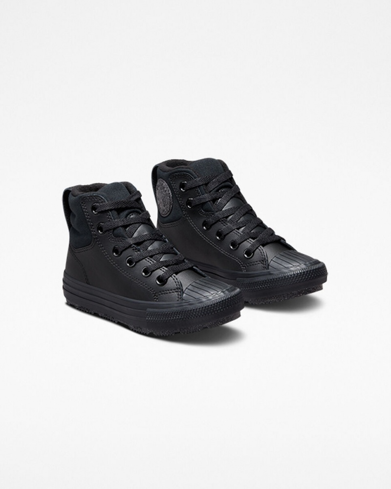 Converse Chuck Taylor All Star Berkshire Boot Cuero Negras Negras Gris | 153-CWDIKZ