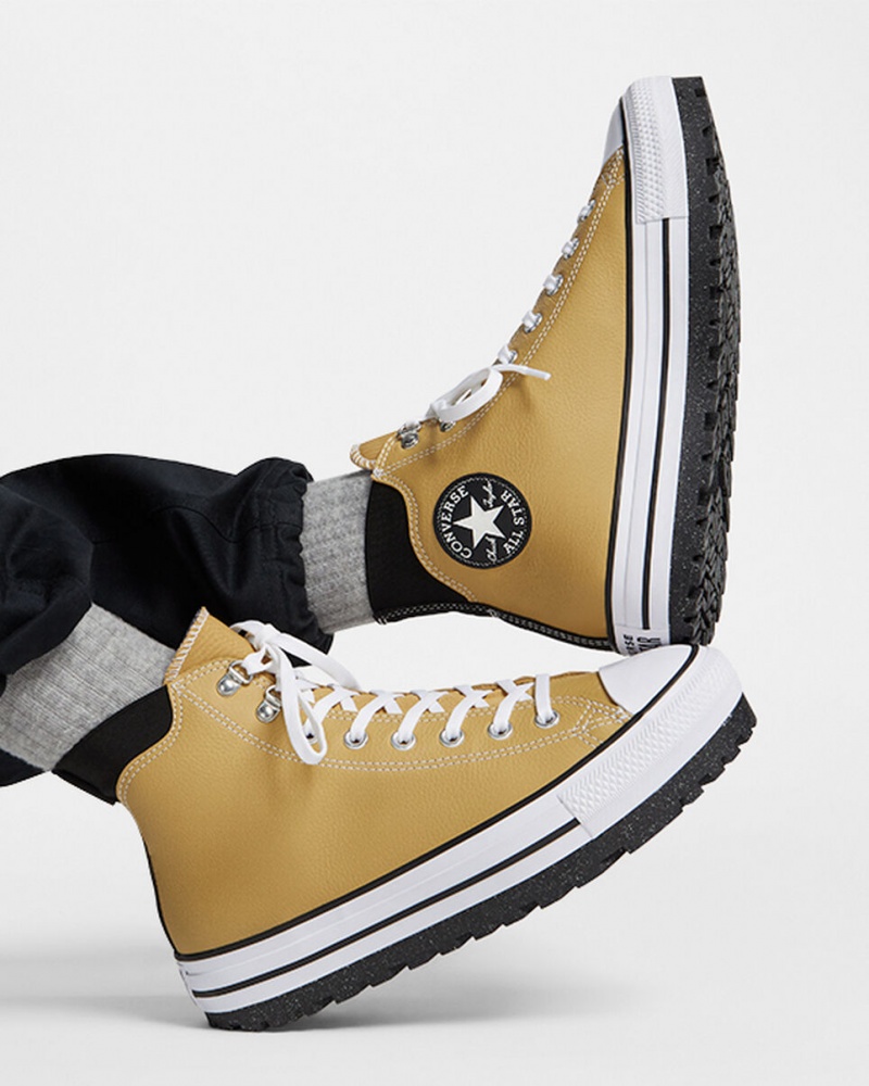 Converse Chuck Taylor All Star City Trek Impermeables Boot Negras Blancas | 854-ZNOYRG