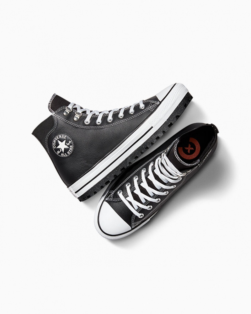 Converse Chuck Taylor All Star City Trek Impermeables Boot Negras Blancas Plateadas | 340-ZVPTMW