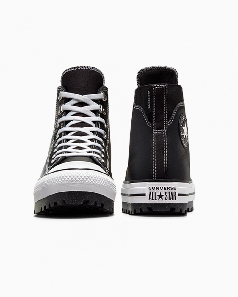 Converse Chuck Taylor All Star City Trek Impermeables Boot Negras Blancas Plateadas | 340-ZVPTMW