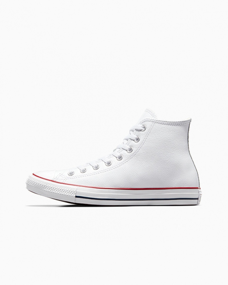 Converse Chuck Taylor All Star Cuero Blancas | 438-DTVJFX