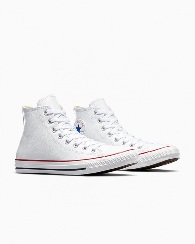 Converse Chuck Taylor All Star Cuero Blancas | 438-DTVJFX