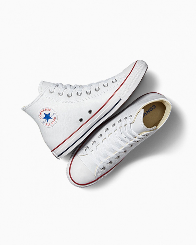 Converse Chuck Taylor All Star Cuero Blancas | 438-DTVJFX