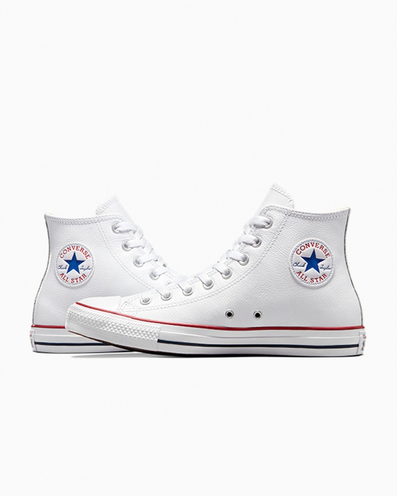 Converse Chuck Taylor All Star Cuero Blancas | 438-DTVJFX