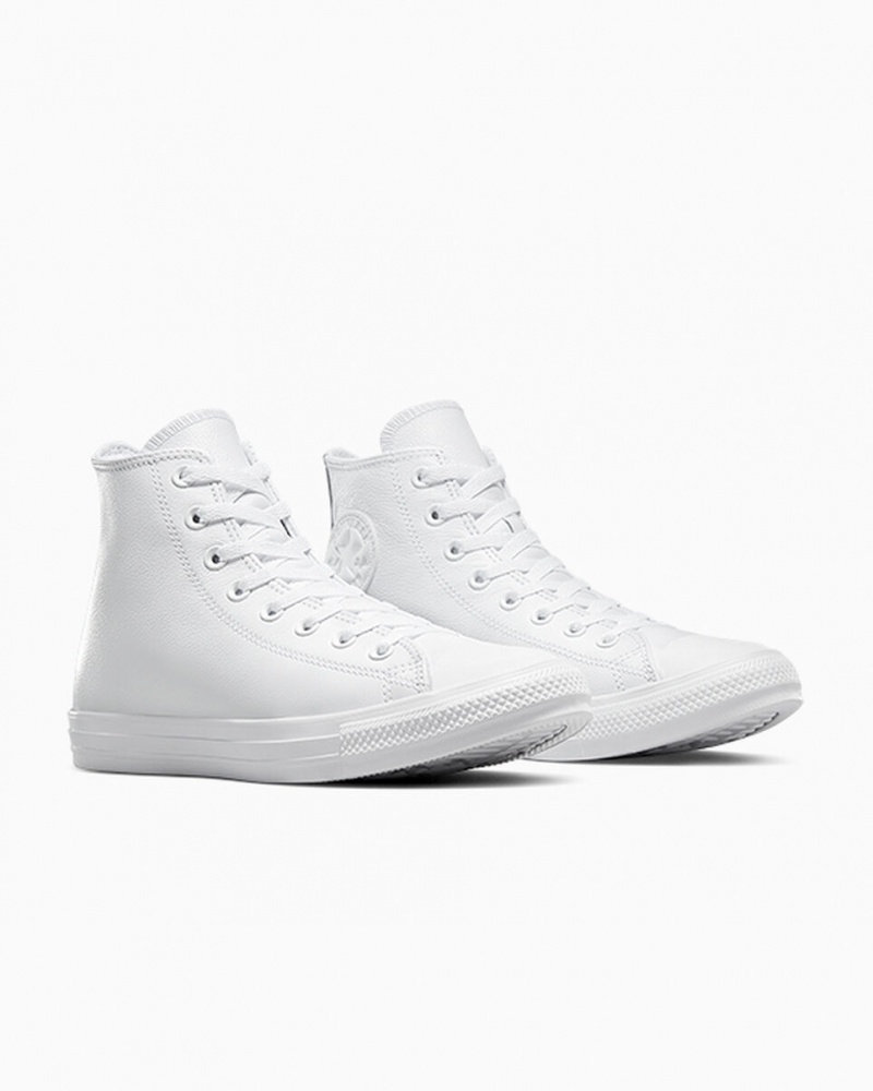 Converse Chuck Taylor All Star Cuero Blancas | 418-EUXGOL