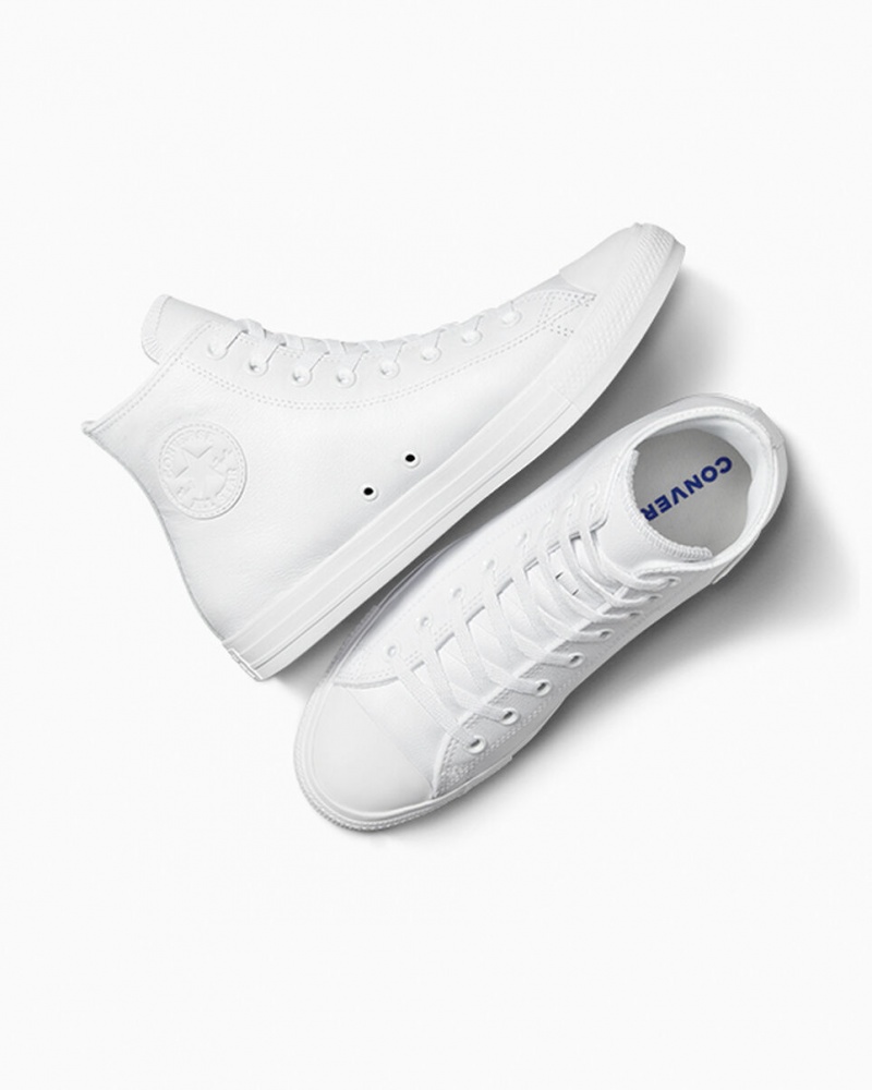 Converse Chuck Taylor All Star Cuero Blancas | 418-EUXGOL