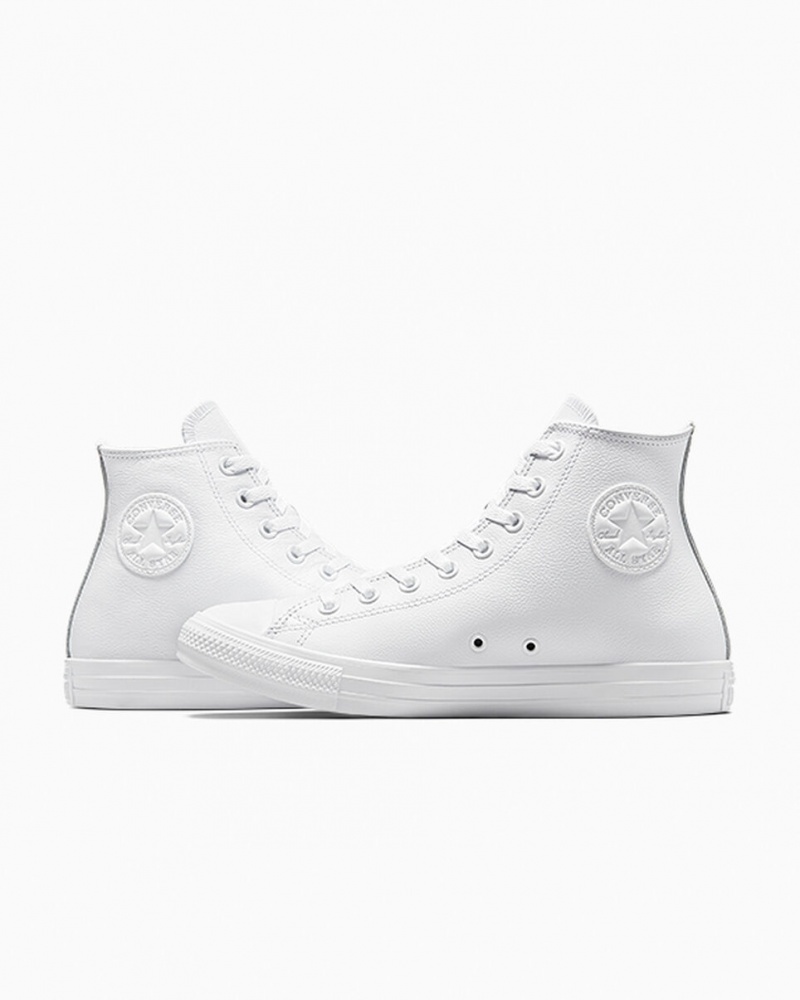 Converse Chuck Taylor All Star Cuero Blancas | 418-EUXGOL