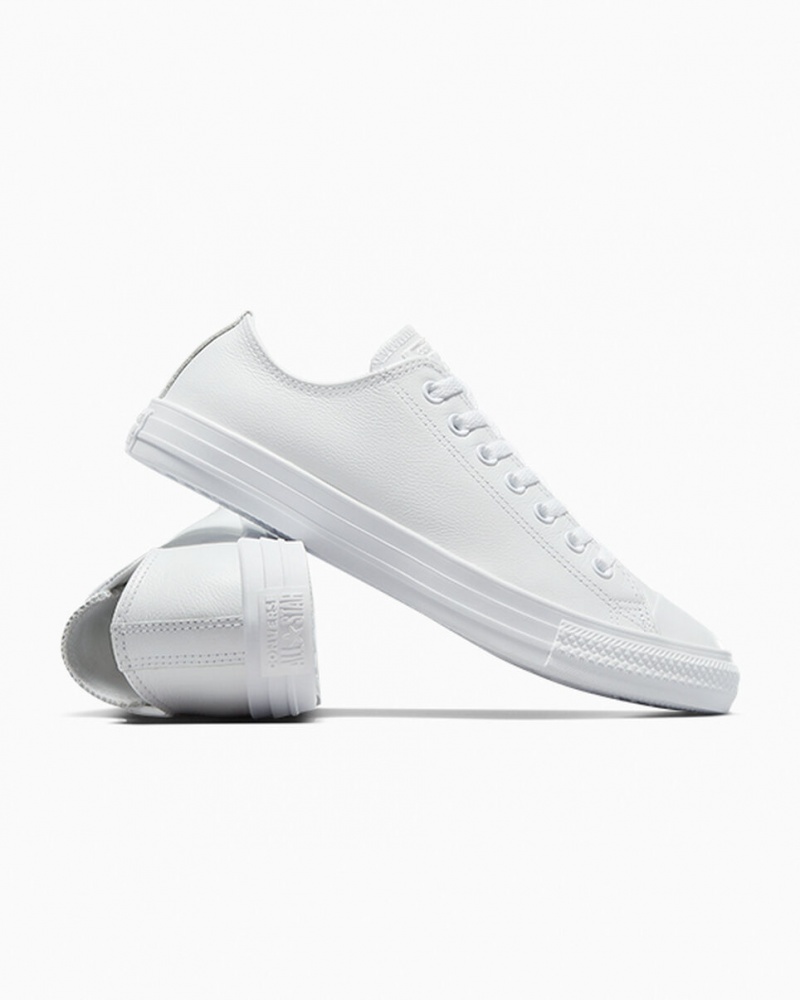 Converse Chuck Taylor All Star Cuero Blancas | 914-QUOVZN