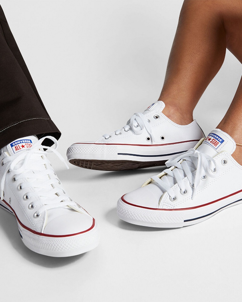 Converse Chuck Taylor All Star Cuero Blancas | 820-OHDYSW