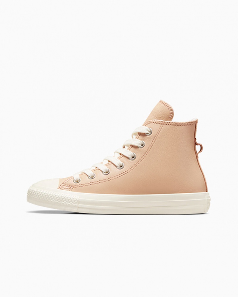 Converse Chuck Taylor All Star Cuero Faux Fur Lining Epic Dune / Egret / Egret | 423-YPJBAE