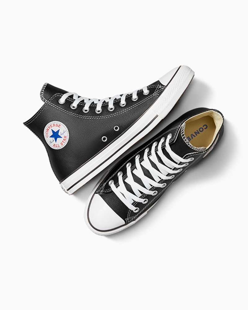 Converse Chuck Taylor All Star Cuero Negras | 291-TMKRGS