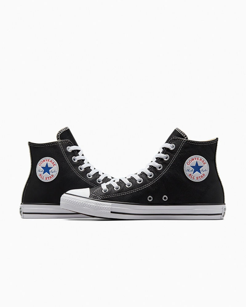 Converse Chuck Taylor All Star Cuero Negras | 291-TMKRGS