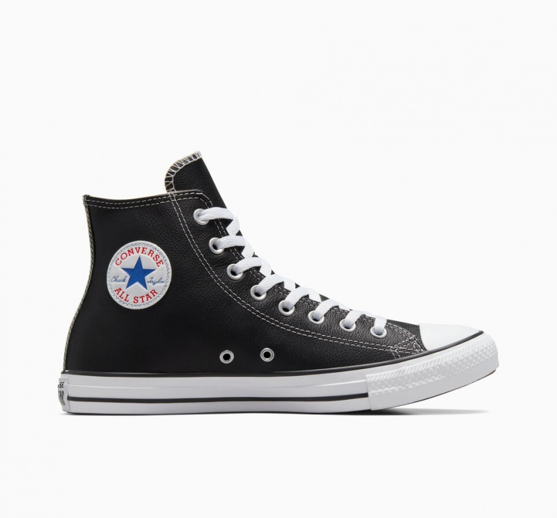 Altas Converse Outlet Colombia Chuck Taylor All Star Cuero Unisex Negras