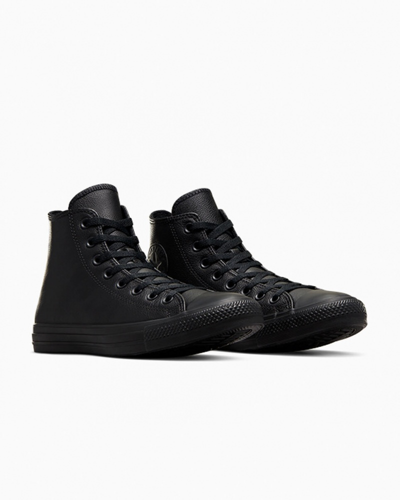 Converse Chuck Taylor All Star Cuero Negras | 027-ESLIAW