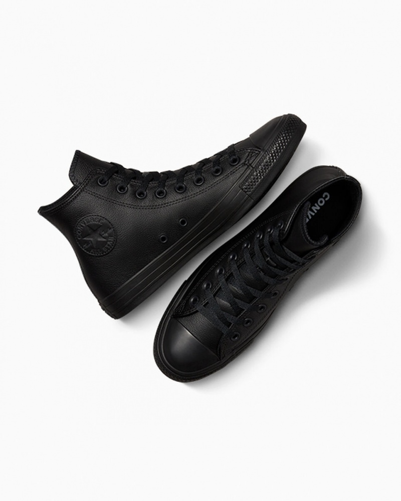 Converse Chuck Taylor All Star Cuero Negras | 027-ESLIAW