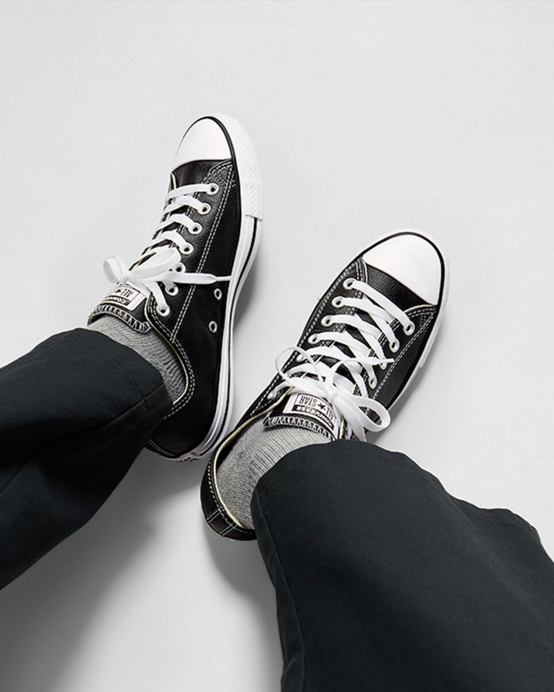 Converse Chuck Taylor All Star Cuero Negras | 310-WJHUFL