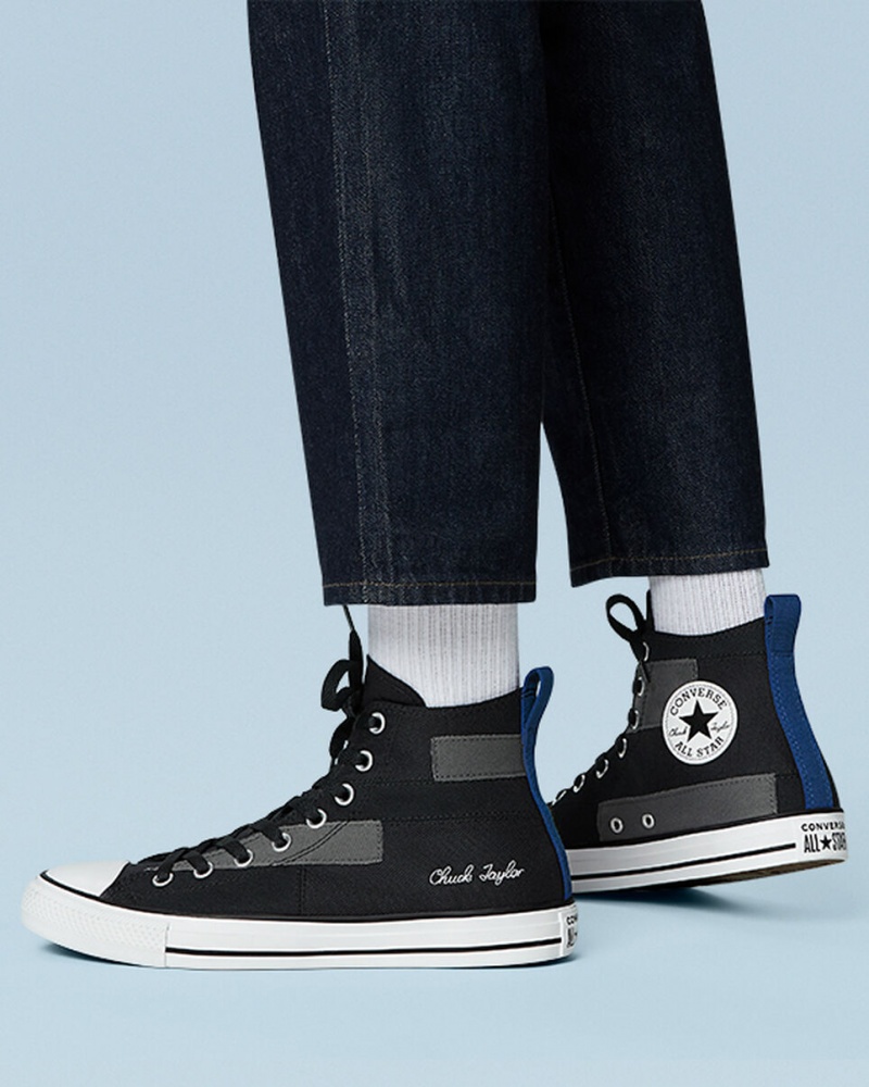 Converse Chuck Taylor All Star Desert Patchwork Negras Azules Blancas | 167-NYBZHR