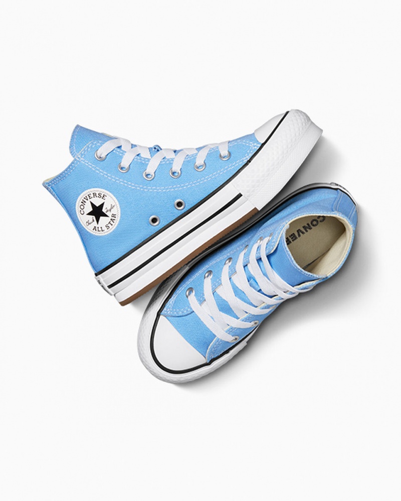 Converse Chuck Taylor All Star EVA Lift Plataforma Seasonal Color Azules Blancas Negras | 576-UOVMJN