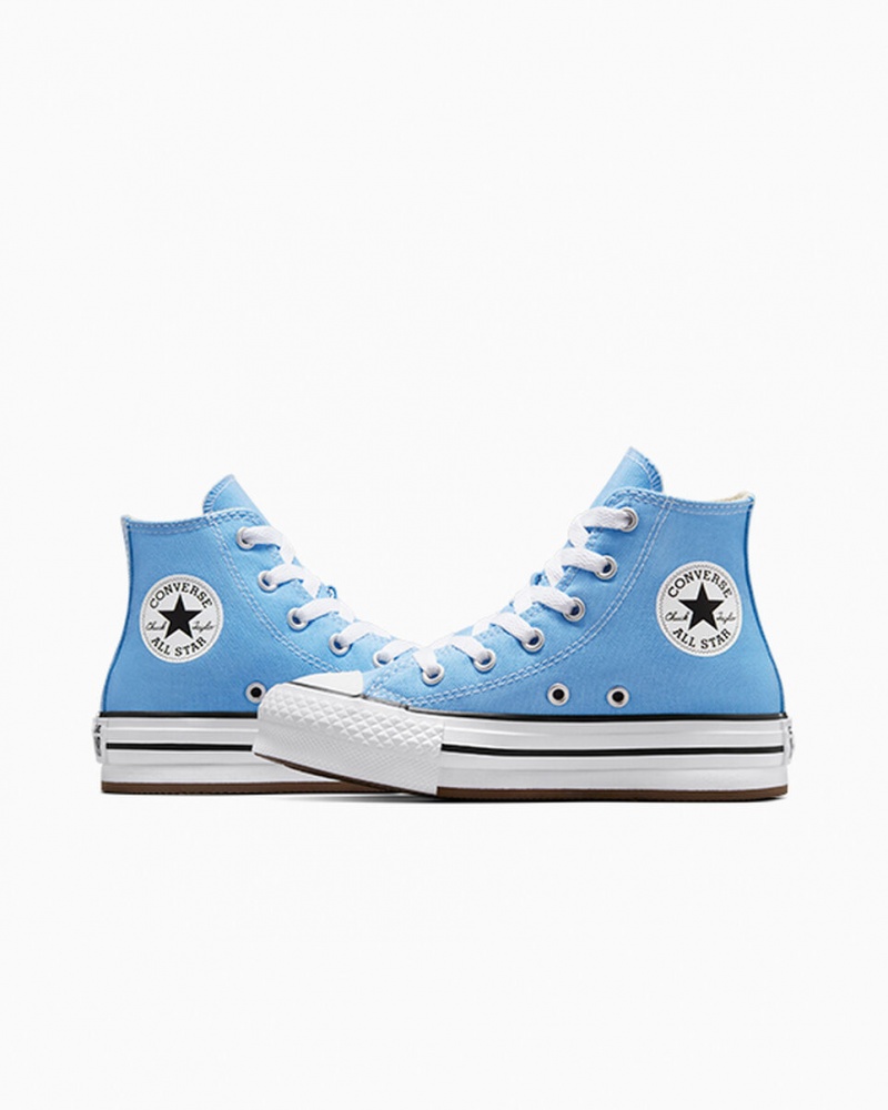 Converse Chuck Taylor All Star EVA Lift Plataforma Seasonal Color Azules Blancas Negras | 576-UOVMJN