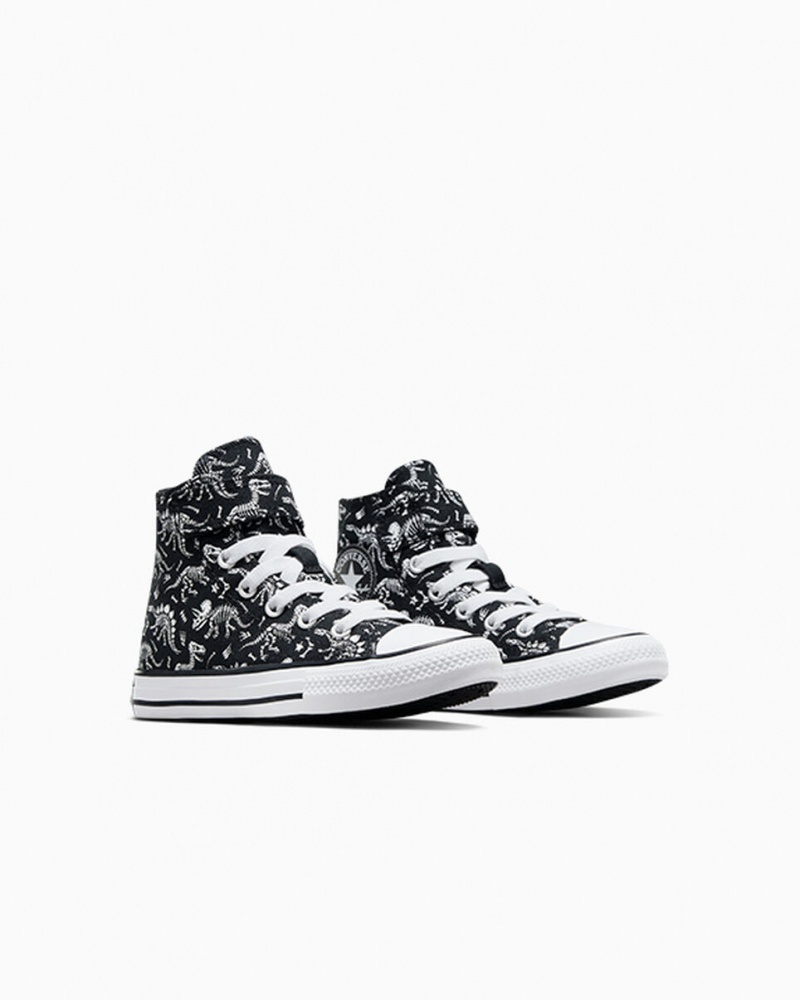 Converse Chuck Taylor All Star Easy-On Dinos Negras Blancas Blancas | 284-OCVJAR