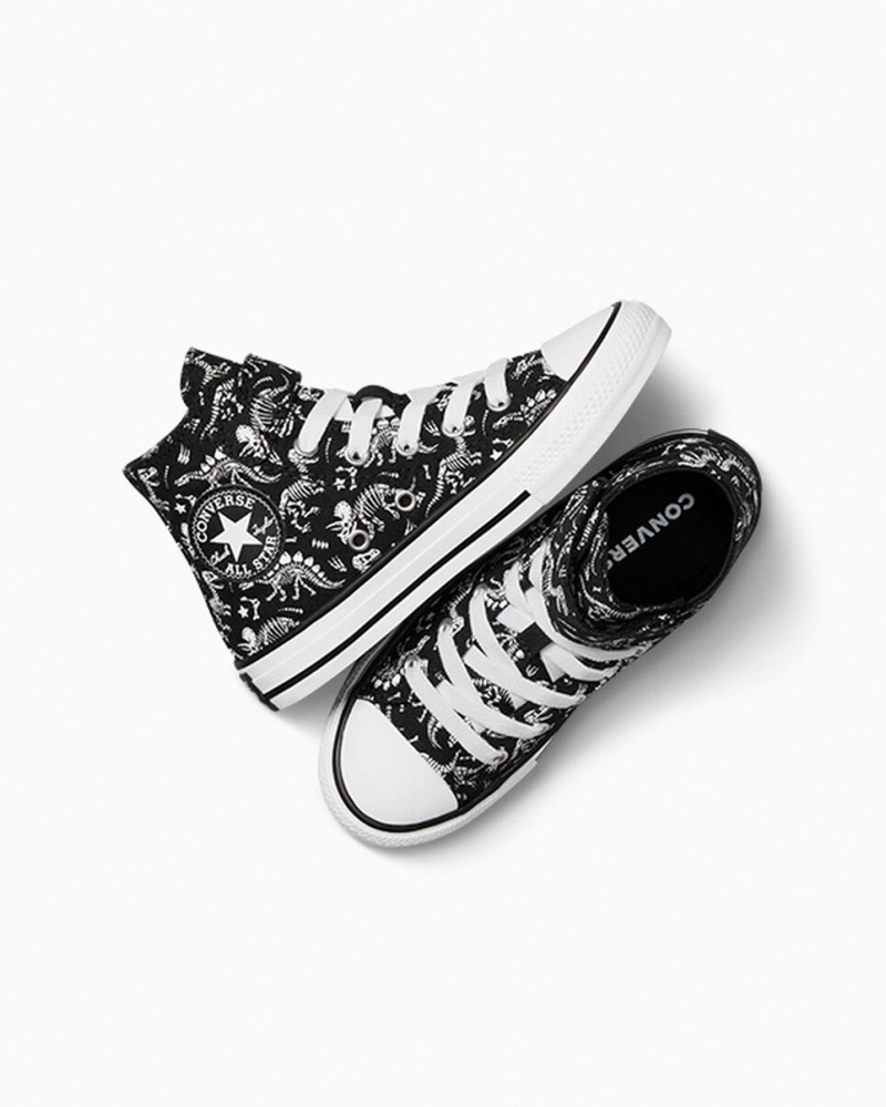 Converse Chuck Taylor All Star Easy-On Dinos Negras Blancas Blancas | 284-OCVJAR