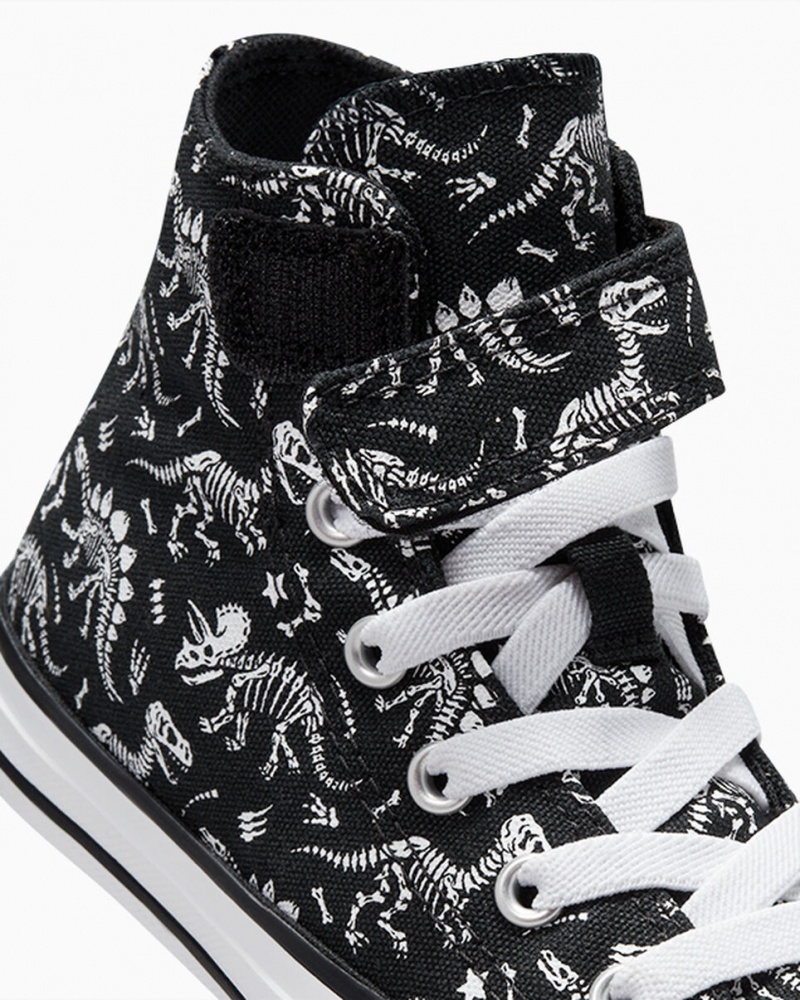 Converse Chuck Taylor All Star Easy-On Dinos Negras Blancas Blancas | 284-OCVJAR