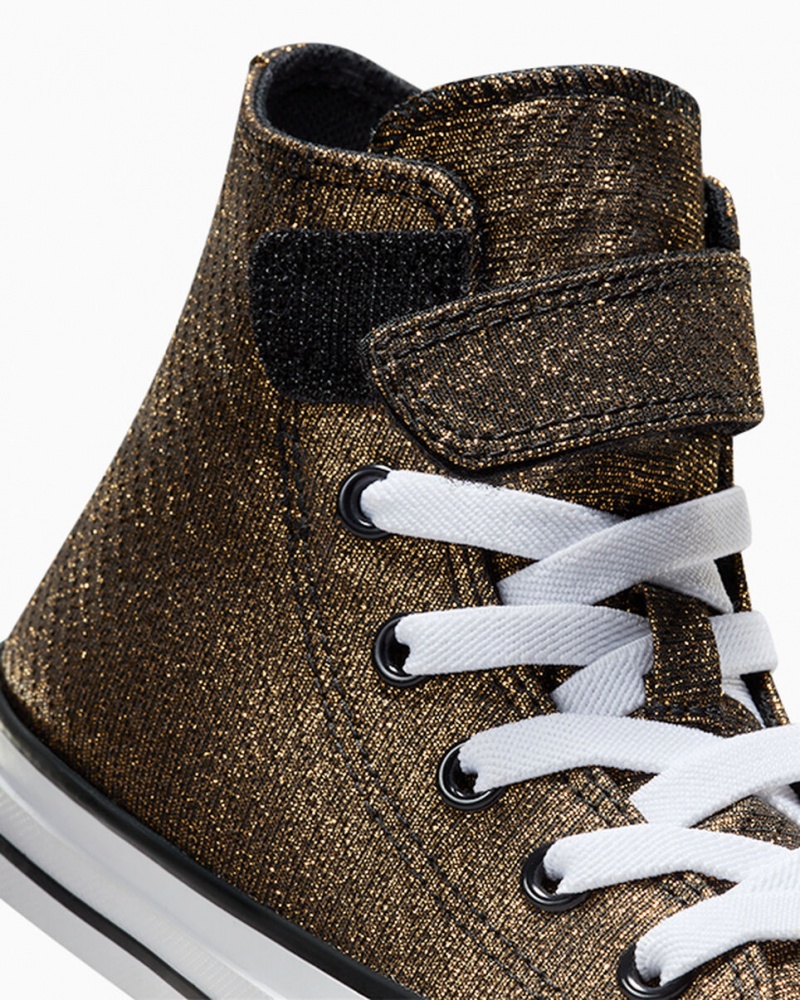 Converse Chuck Taylor All Star Easy On Sparkle Negras Doradas Blancas | 215-GEDAVK