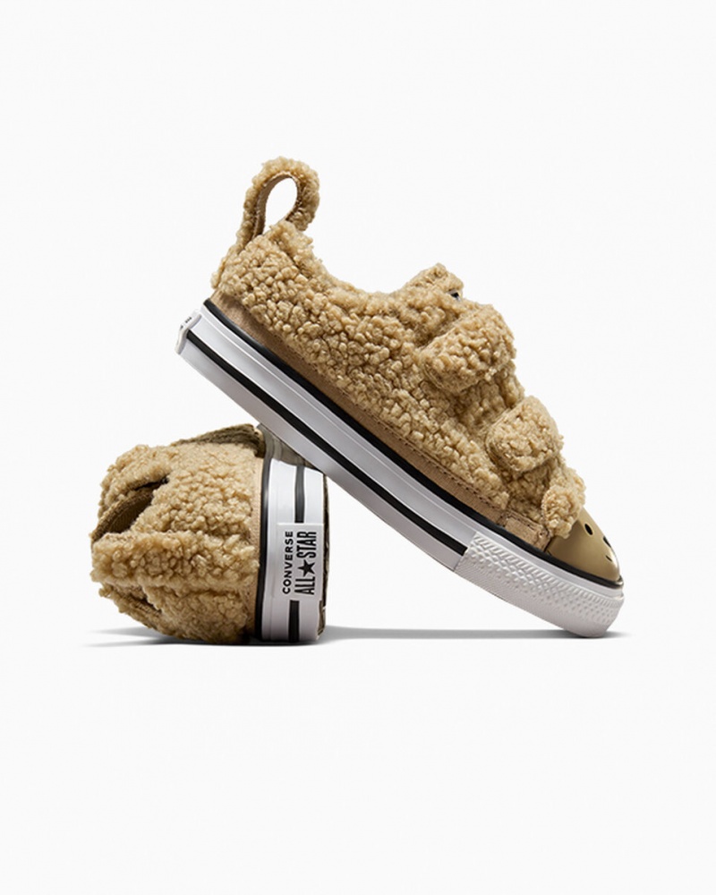 Converse Chuck Taylor All Star Easy On Teddy Bear Kaki Negras Blancas | 657-XBZSDN