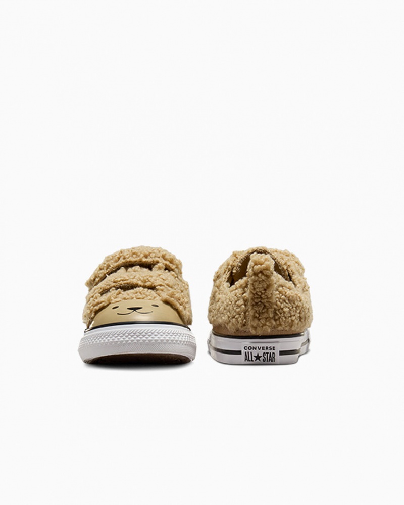 Converse Chuck Taylor All Star Easy On Teddy Bear Kaki Negras Blancas | 657-XBZSDN