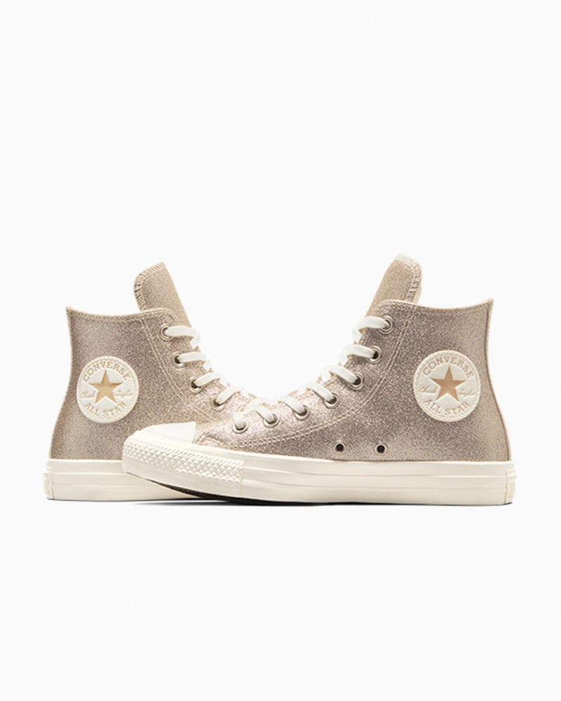 Converse Chuck Taylor All Star Glitter Doradas Claro | 831-ZMGJWE