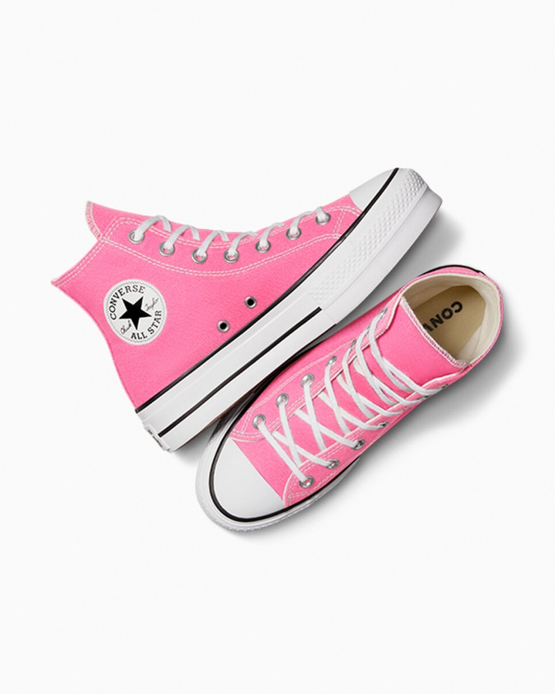 Converse Chuck Taylor All Star Lift Plataforma Rosas Blancas Negras | 394-MCVKLH