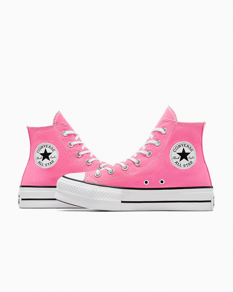 Converse Chuck Taylor All Star Lift Plataforma Rosas Blancas Negras | 394-MCVKLH