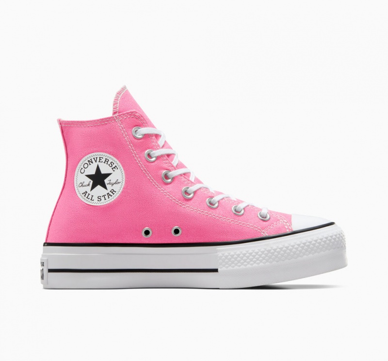 Converse Chuck Taylor All Star Lift Plataforma Rosas Blancas Negras | 394-MCVKLH