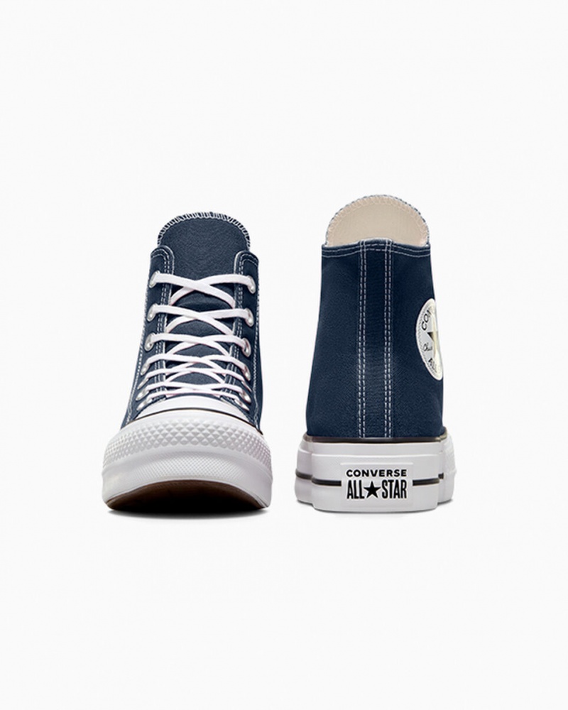 Converse Chuck Taylor All Star Lift Plataforma Azul Marino Blancas Negras | 687-QLJRKI