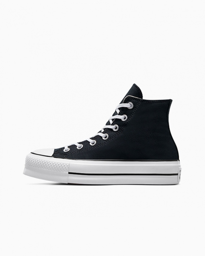 Converse Chuck Taylor All Star Lift Plataforma Negras Blancas Blancas | 920-QUIOYL